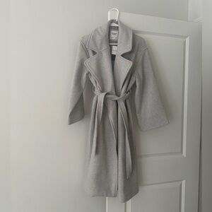 Abercrombie & Fitch Slouchy Belted Wool Blend Coat NWT